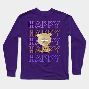 Happy gray bea, happy 2022 Long Sleeve T-Shirt